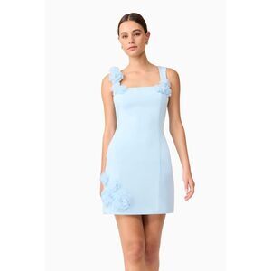 Elliatt Trompe 3D Mini Dress Blue Dinner cocktail Party Wedding Dress size XS NW